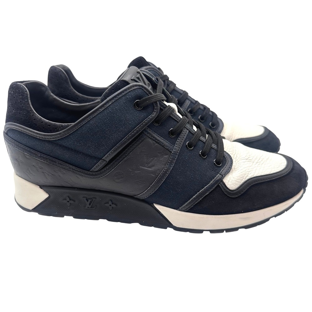 Louis Vuitton 2012 Run Away Patchwork Navy Black White Monogram Leather Men 9